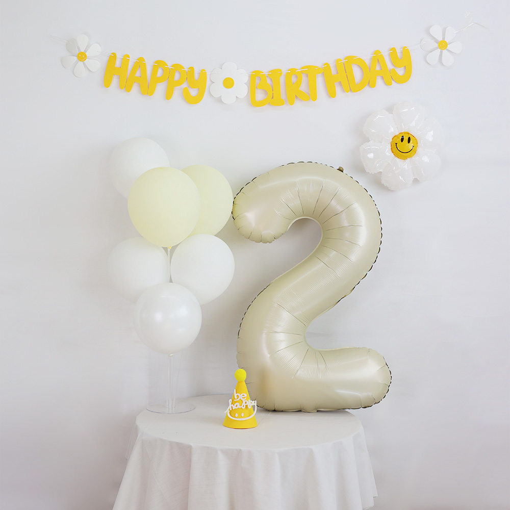 데이지 꽃풍선 스마일 생일파티 축하 꾸미기 이벤트 용품 미니 - 상세 이미지 5