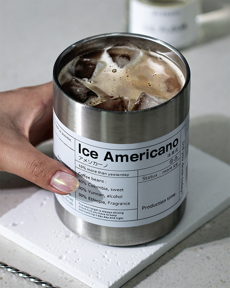 스텐 텀블러 304 카페 보온 보냉 빨대 리유저블 라벨 소