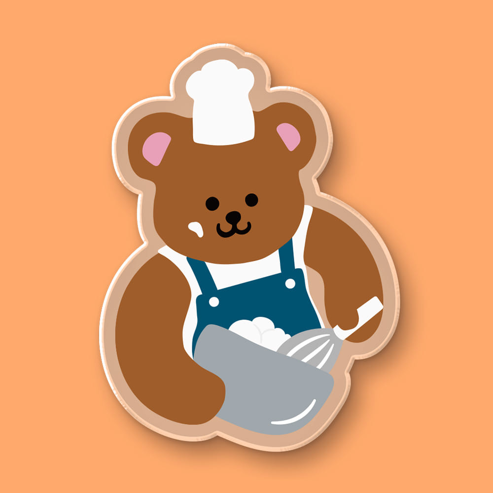 핸드폰 그립 플라톡 아크릴 거치대 탈부착 캘리베어 베이킹 - 메인 이미지