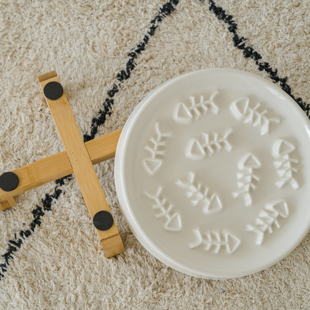 고양이 슬로우식기 강아지 급체방지 식기 밥그릇 식탁 세라믹