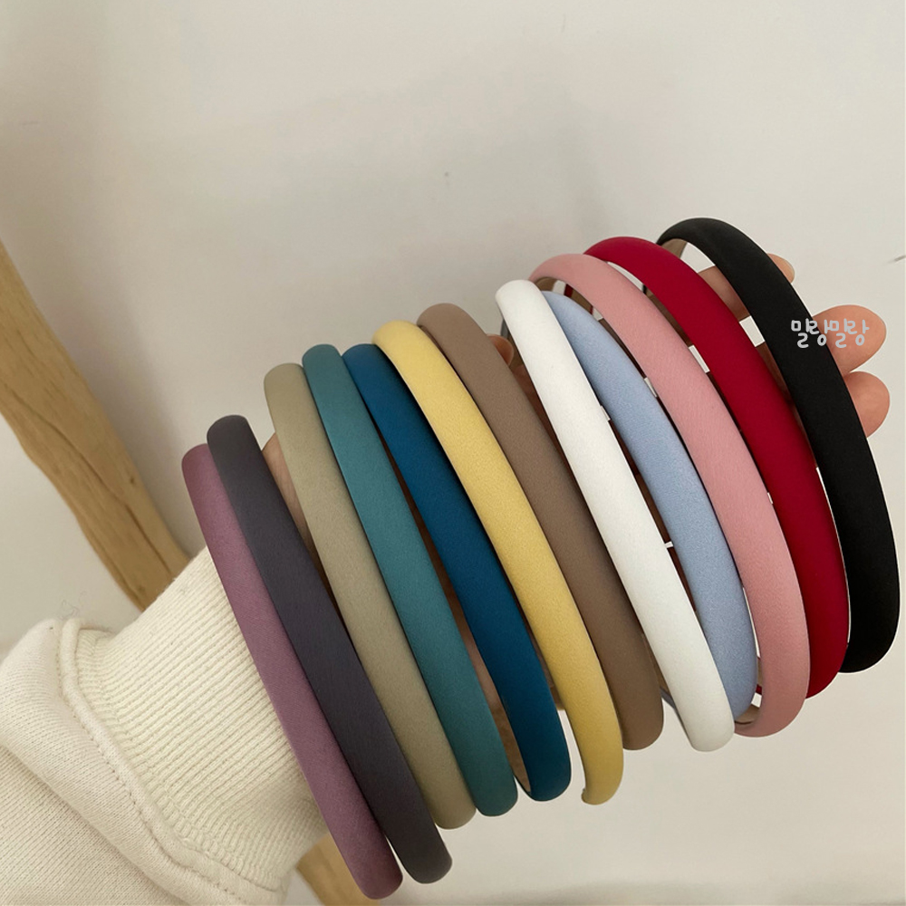 컬러 여자머리띠 얇은머리띠 슬림 무지 예쁜 헤어밴드
