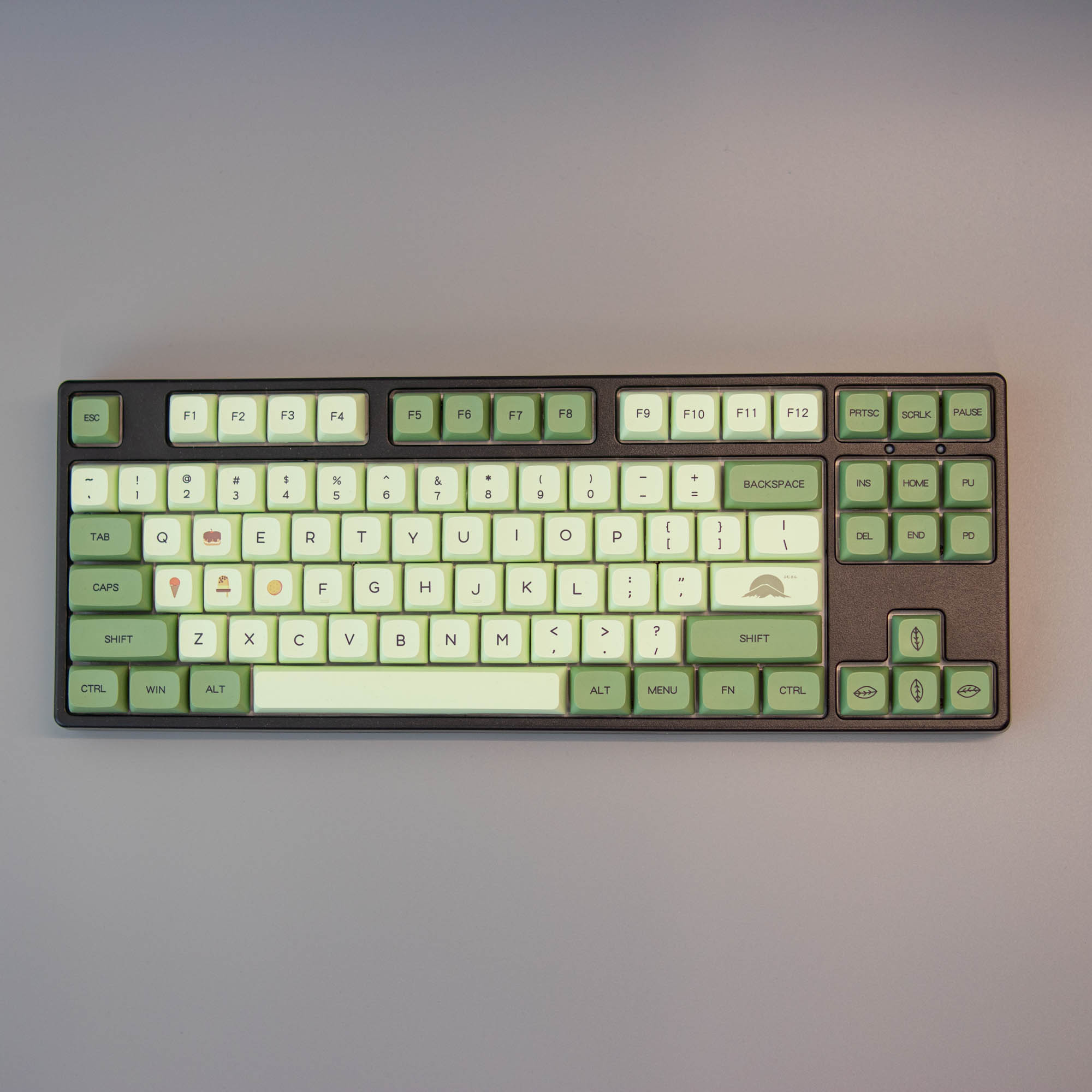 녹차 XDA PBT 키캡 기계식 키보드 텐키리스 독거미 말차 이미지 8