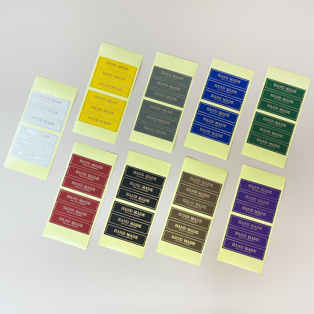 핸드메이드 동박 스티커 3매 (레드) - 상세 이미지 5