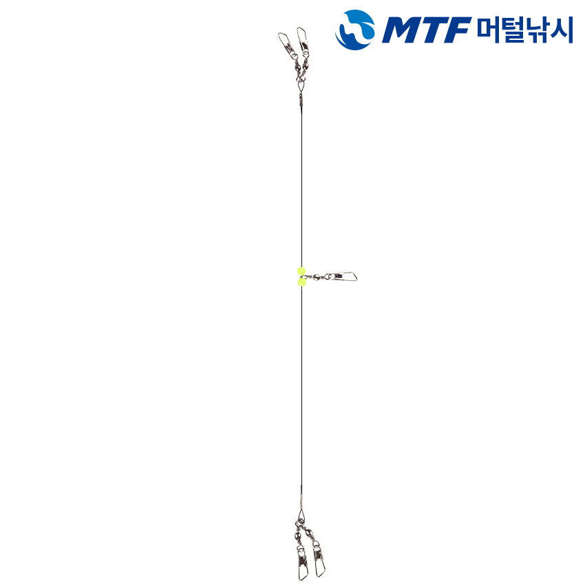 MTF 유동 쭈꾸미 갑오징어 블랙 야광구슬 채비 3개입 더블 핀도래 - 상세 이미지 2