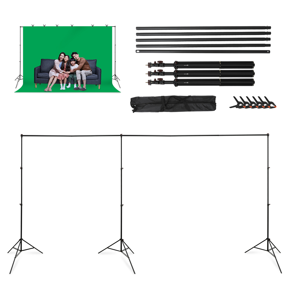 크로마키 촬영 배경천 스크린 사진 스튜디오 거치대 배경지 스탠드 대형 5x2.3m