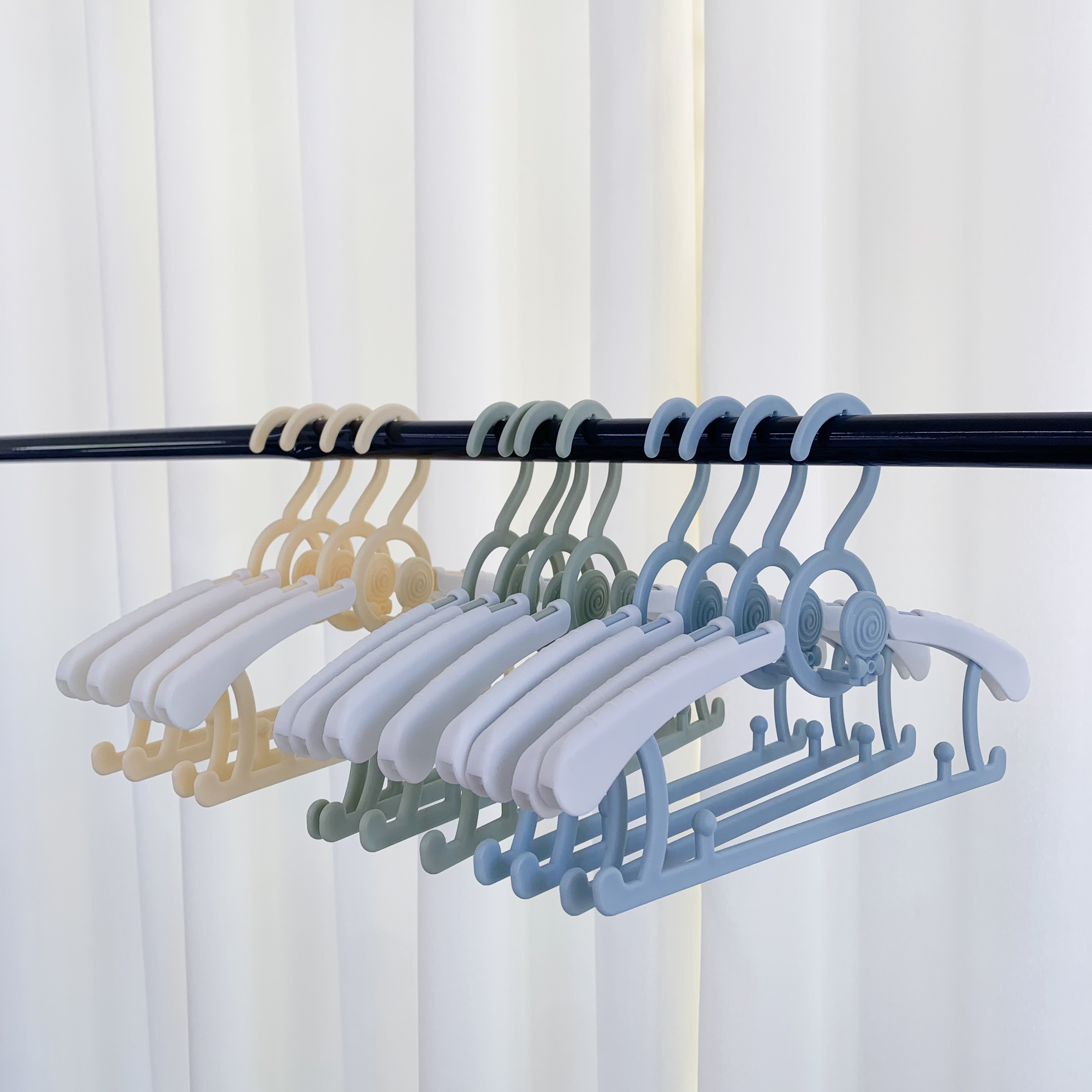 [달로티] 아기옷걸이 길이조절 유아 신생아 어린이옷걸이 4+4