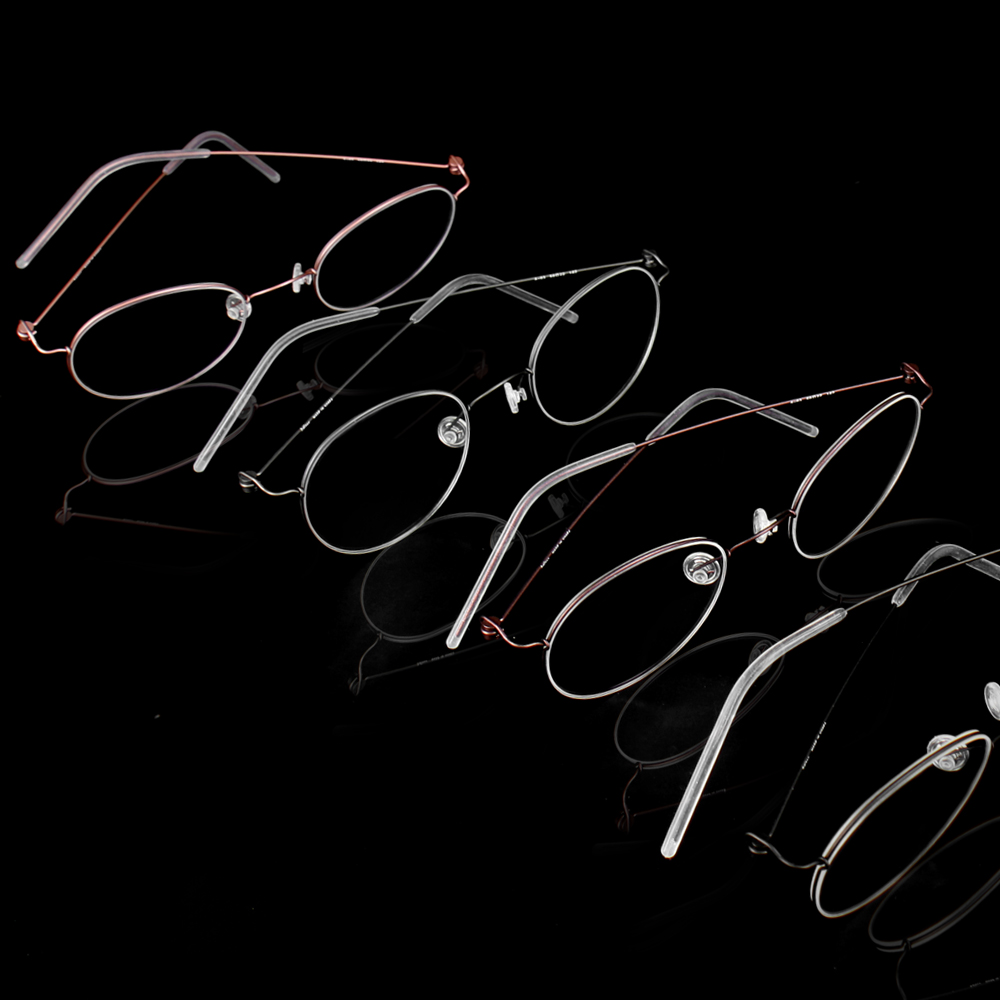 3g 초경량 가벼운 나사없는 퓨어 티타늄 안경테 얇은 실테 블루라이트차단 렌즈