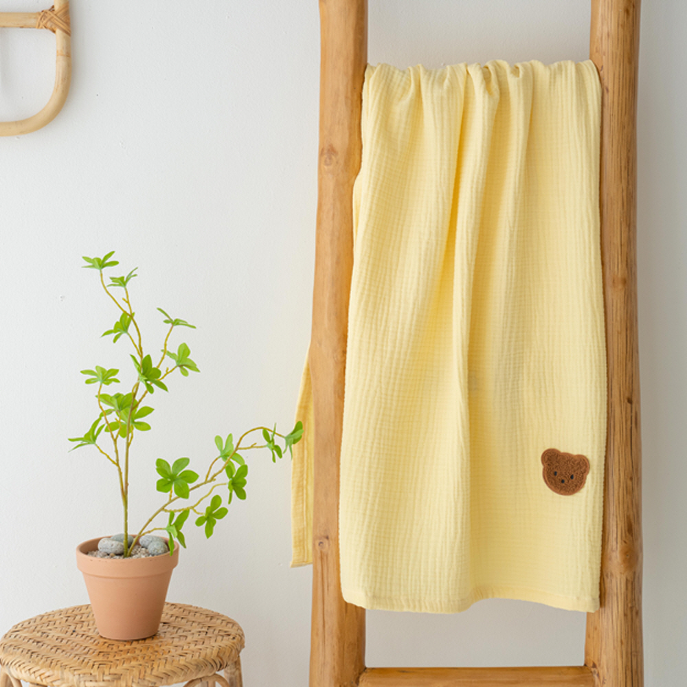 메리투투 아기 유아 또리곰 옐로우 3중거즈 블랭킷 이불 2종