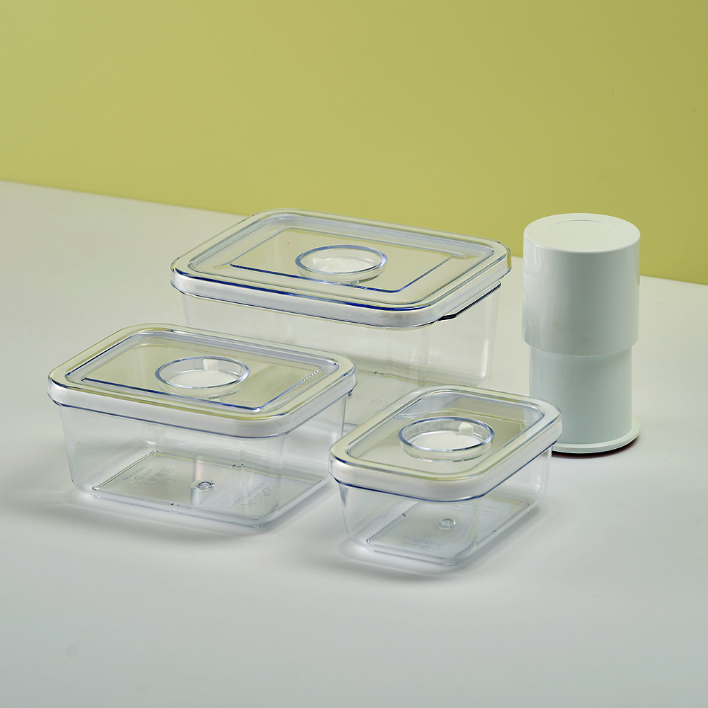 휴락 진공밀폐용기 펌프 전자레인지용기 반찬통 이유식용기 밀프랩 사각3호
