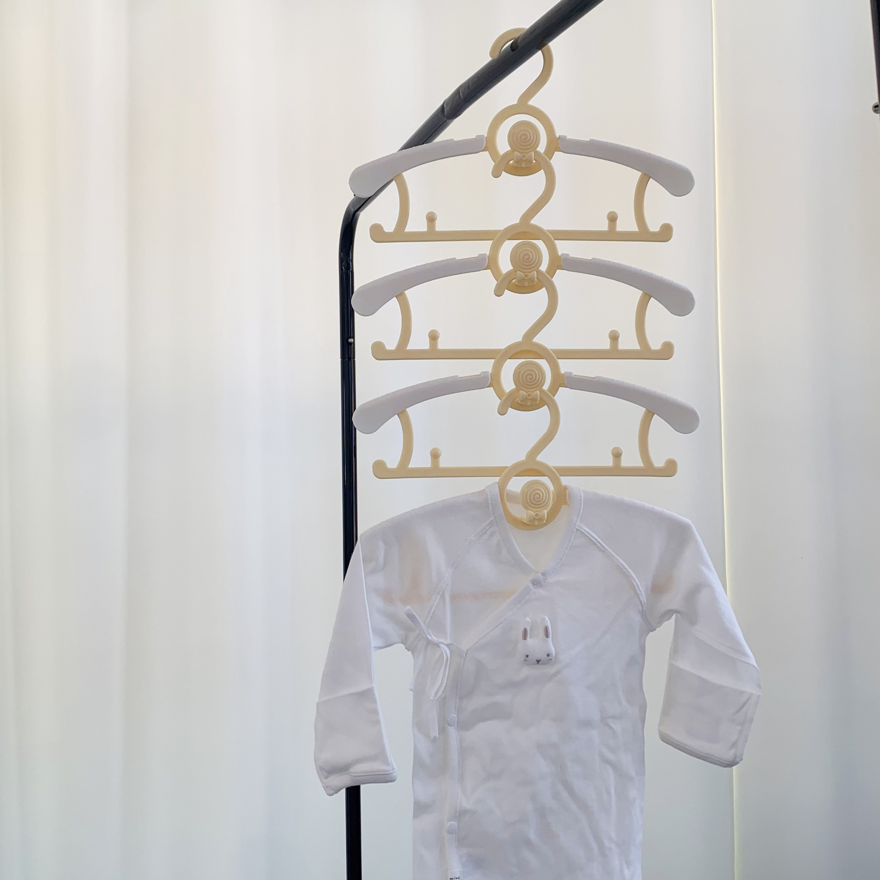 [달로티] 아기옷걸이 길이조절 유아 신생아 어린이옷걸이 4+4