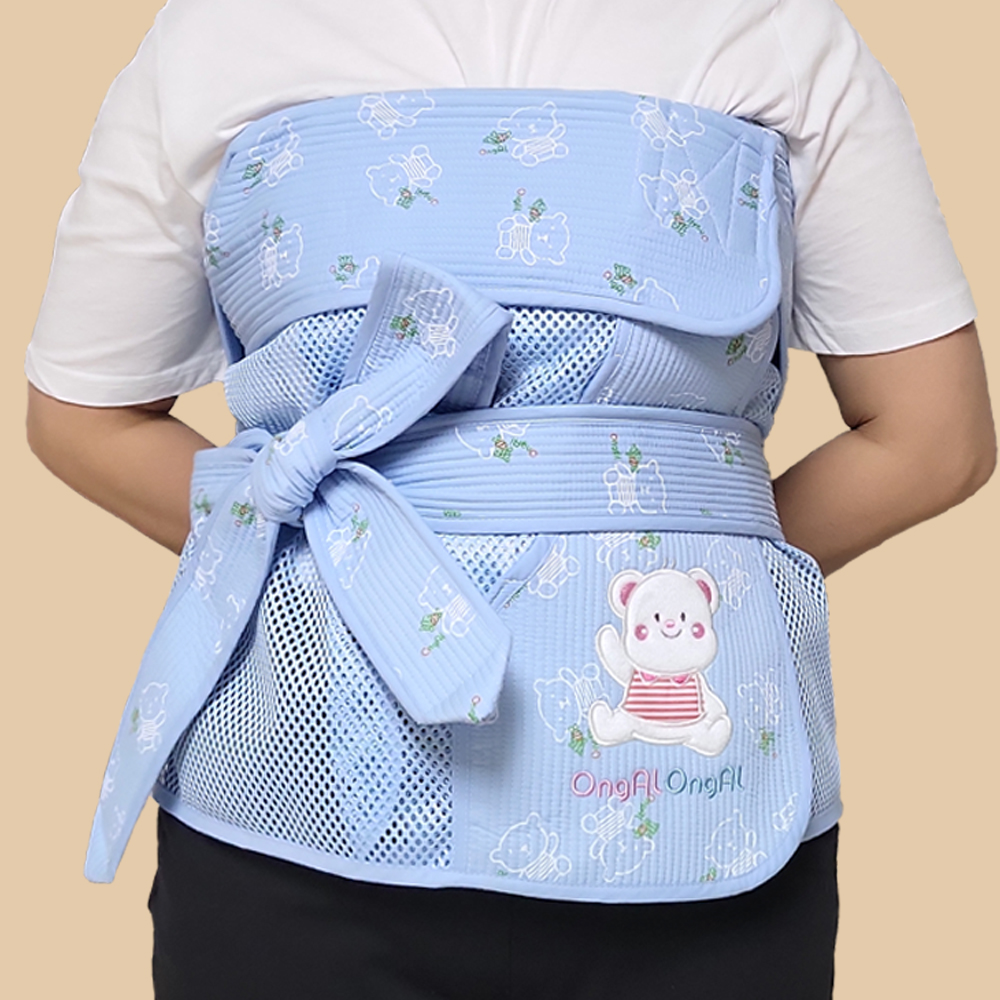 [옹알옹알]곰돌이 7부 베이지 아기포대기 신생아 전통 어부바 포대기