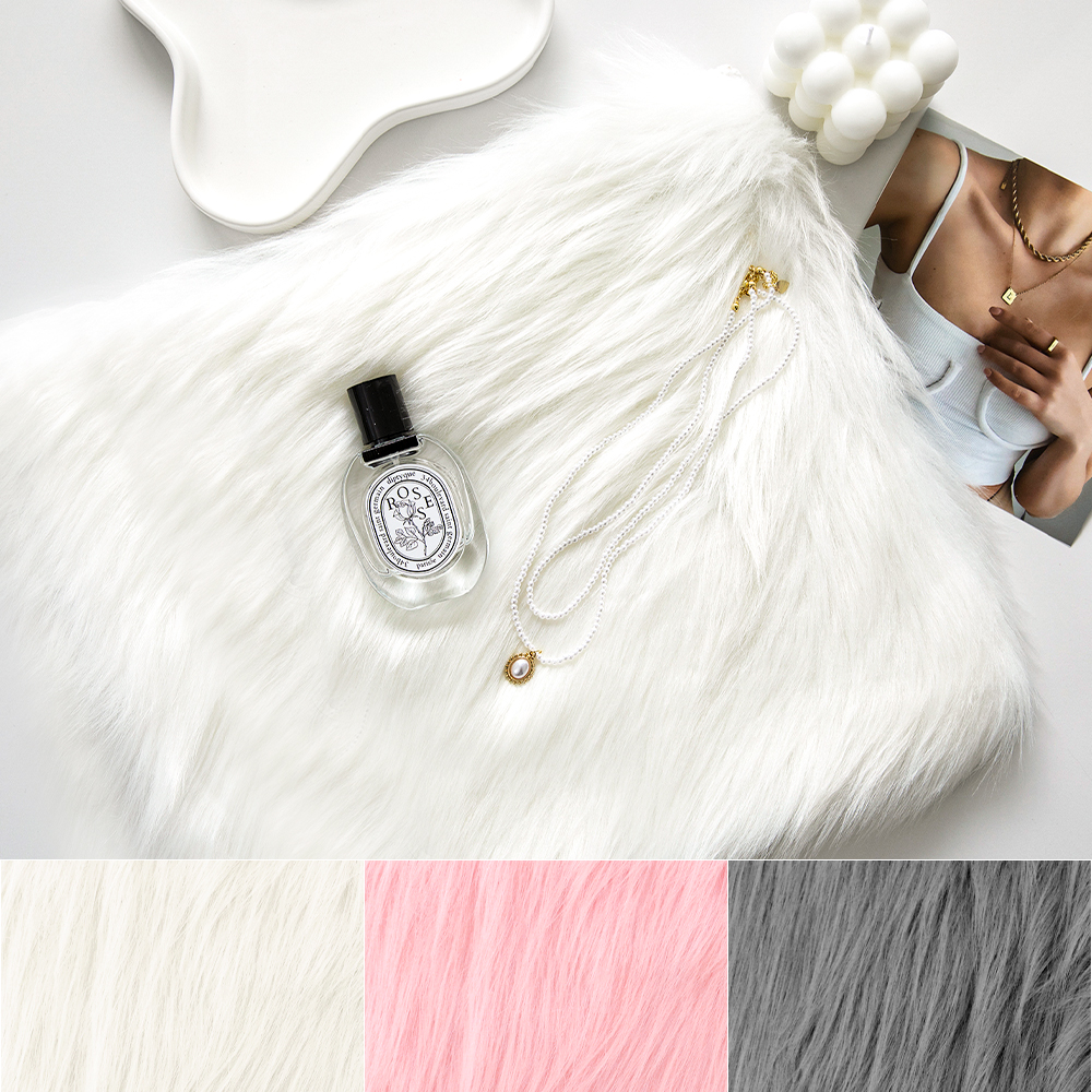 촬영 소품 겨울 감성 인테리어 벽장식 벽난로 아기방 거실벽 인조털 퍼 천 40x60cm