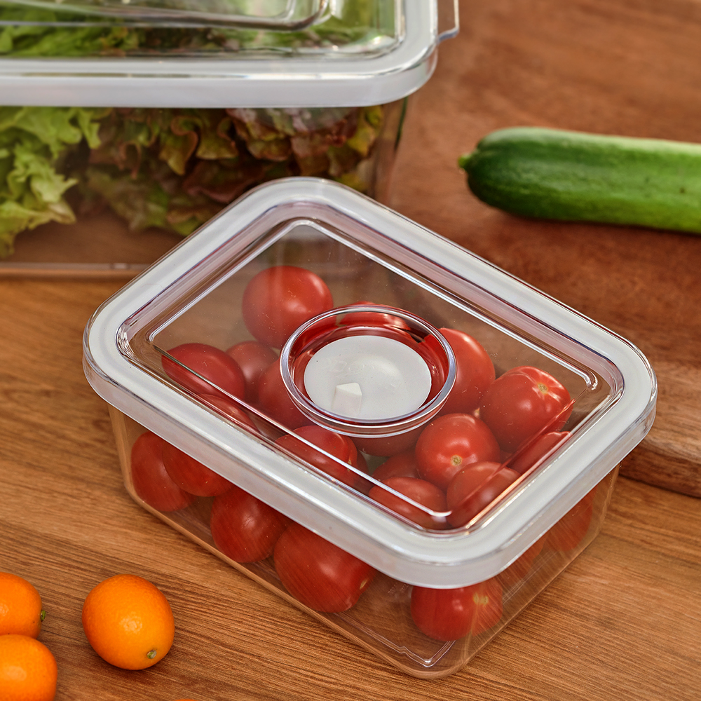 휴락 진공밀폐용기 펌프 전자레인지용기 반찬통 이유식용기 밀프랩 사각3호