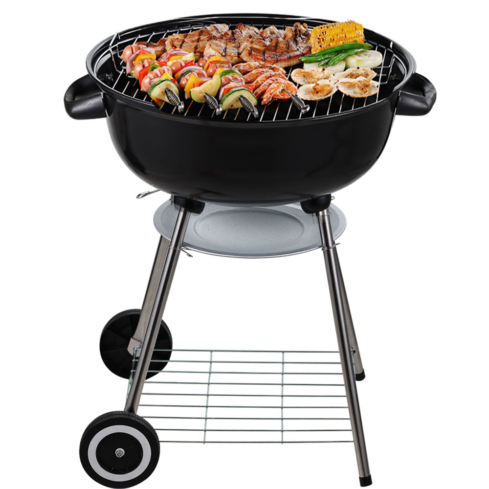 꾸버스 애플 57 베이직 바베큐그릴 법랑 훈제 직화 원형 야외 캠핑 펜션 숯불 대형 화로대