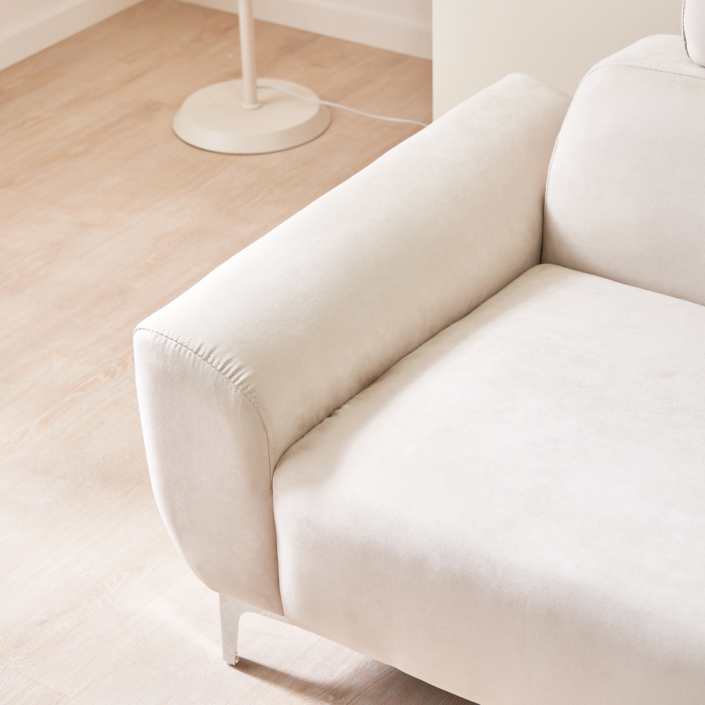 서광퍼니처 플로 아쿠아텍스 패브릭 2인 소파 + 스툴 oc