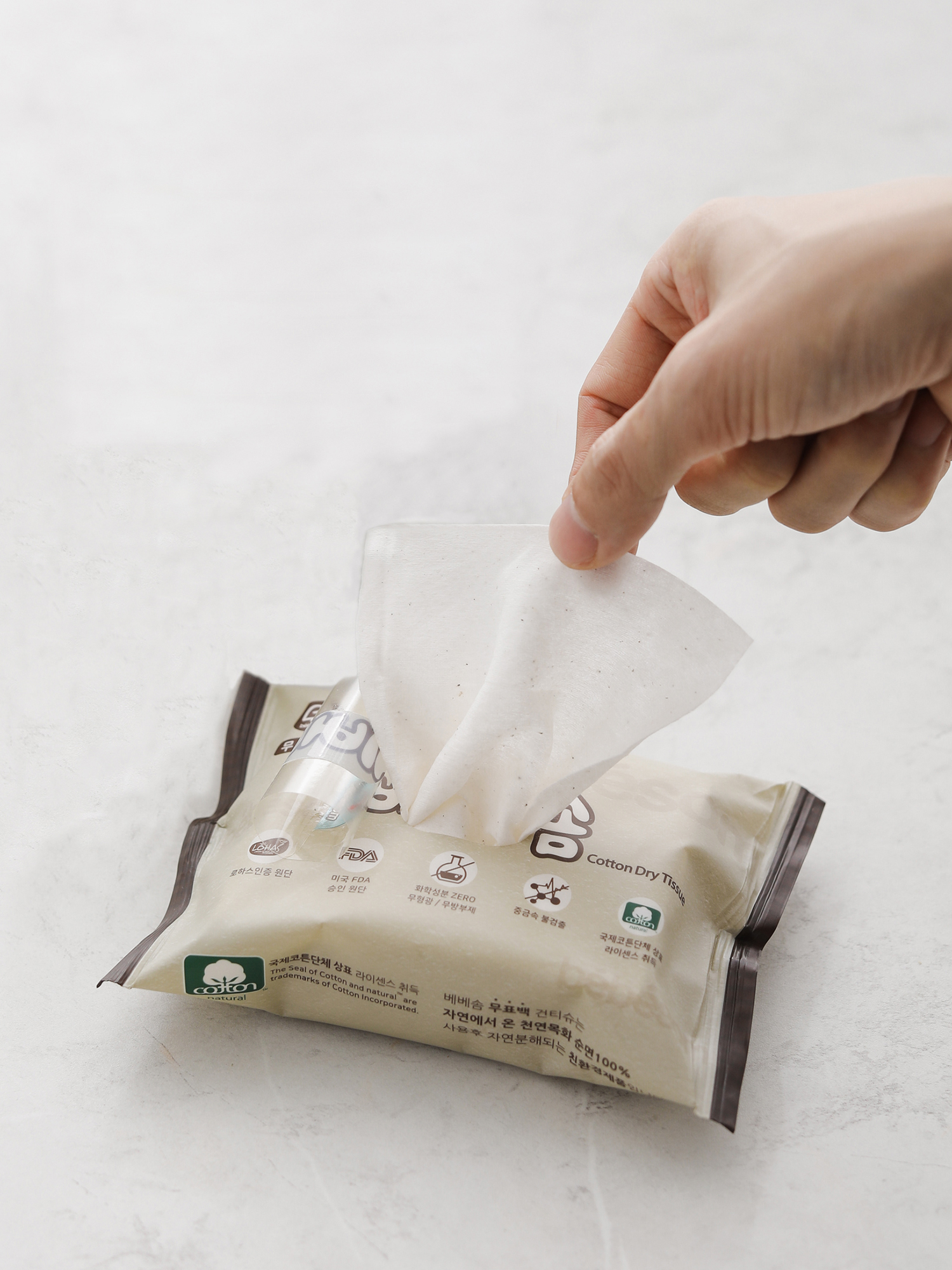 베베솜 건티슈 무표백 순면 신생아건티슈 아기물티슈 10매 15개