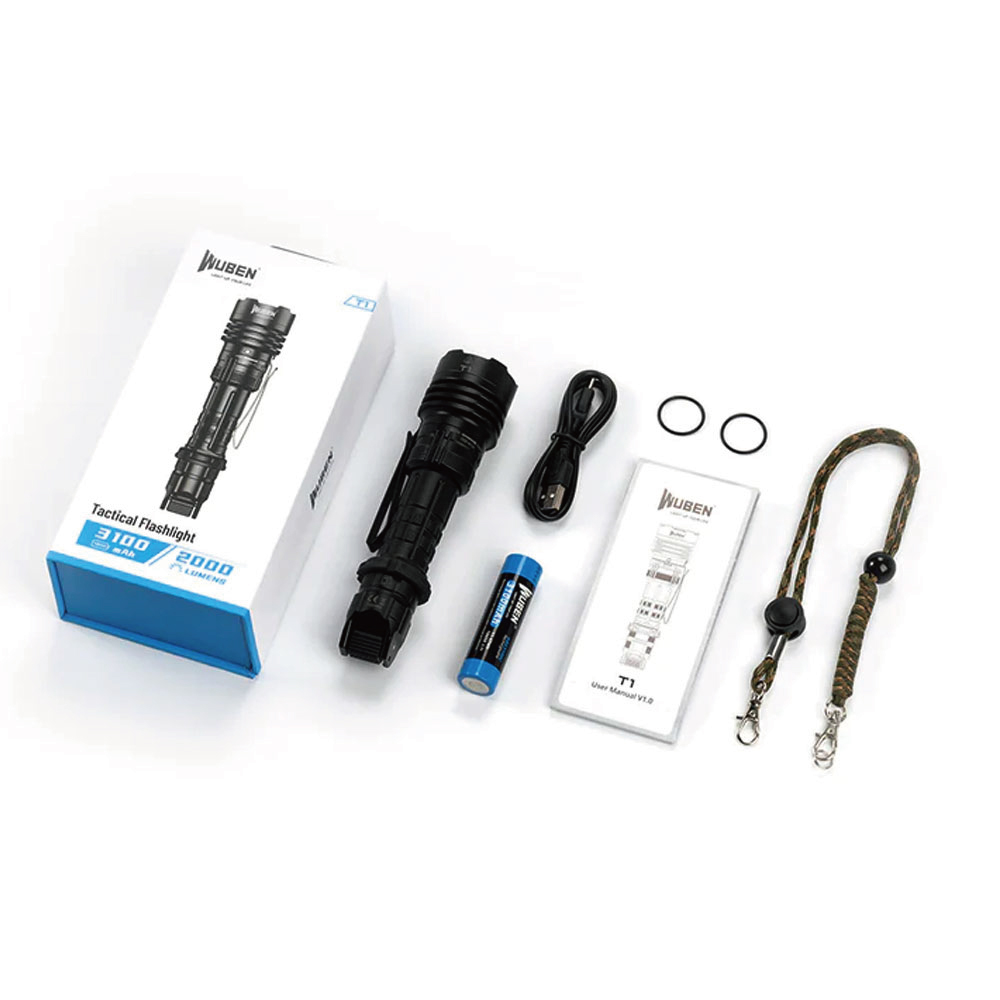 우벤 T1 LED 텍티컬 손전등 라이트 전술 군인 사냥용 군용 경호원 써치 후레쉬 랜턴