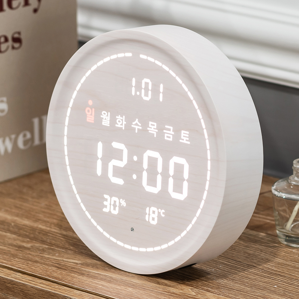 플라이토 와이파이 Wi-Fi 원형 LED 탁상시계 필링 18cm 이미지 6