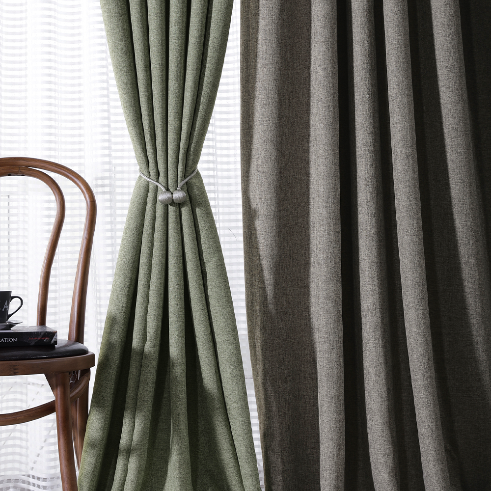 아르일랑 일상 암막 커튼 빛차단율 80% 형상기억 가공 1cm 민자 타입 항균 블렌드