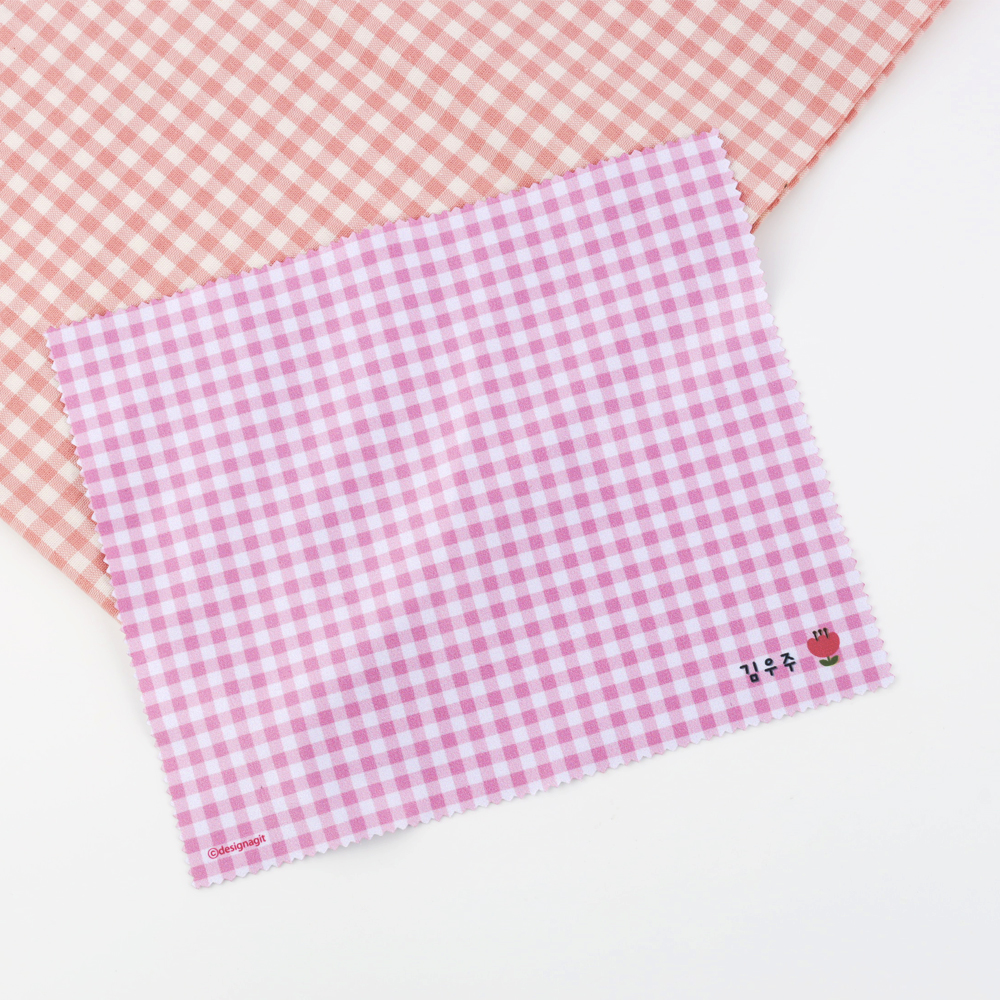 안경닦이 수건 극세사 크리너 융 안경닦기 초극세사 천 클리너 주문제작 체크 패턴 한글1