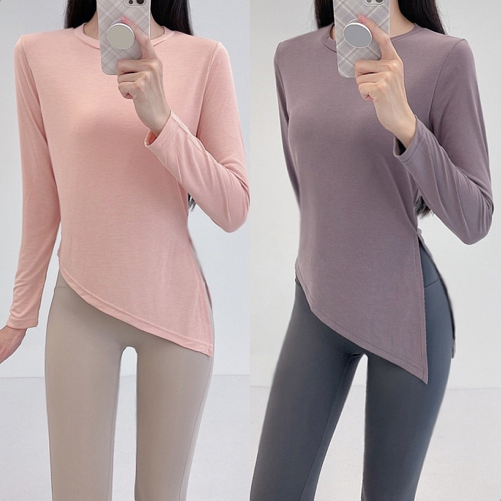 로라벨 프렌 필라테스복 여성 요가복 필라테스 요가 상의 티셔츠 커버업 운동복 긴팔 복장 - 메인 이미지