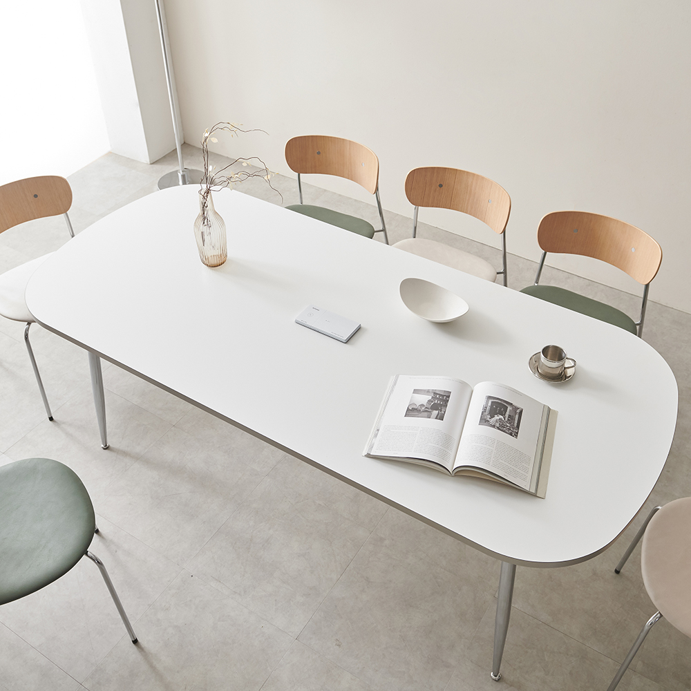 더플랜비 타원형 식탁 테이블 대형 카페