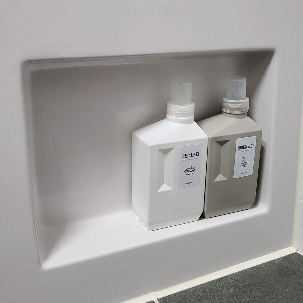 세탁 세제 소분용기 가루 액체 욕실 디스펜서 리필 세제통 2색 1000ml - 상세 이미지 3