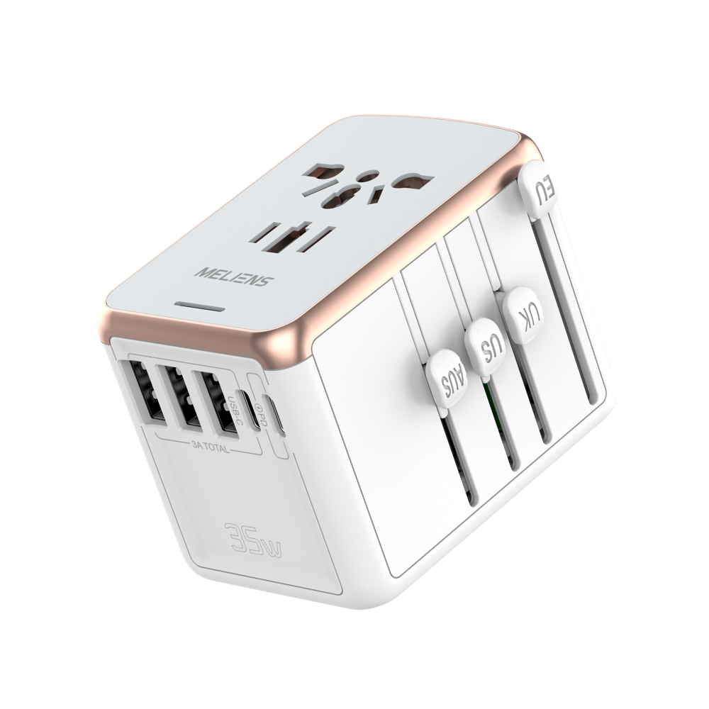 멜리언스 PD35W 5포트 해외 여행용 초고속충전 멀티어댑터 반영구 오토퓨즈 USB 돼지코 - 상세 이미지 2