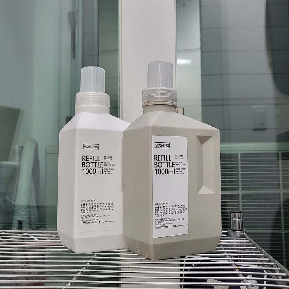 세탁 세제 소분용기 가루 액체 욕실 디스펜서 리필 세제통 2색 1000ml - 상세 이미지 2
