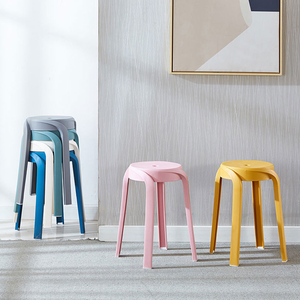 적층형 디자인 보조의자 원형 스툴 의자 미니 작업 화장대 미용 의자