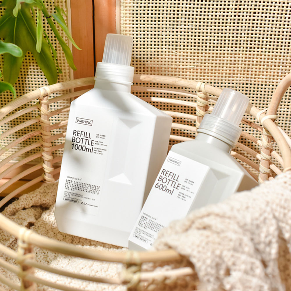세탁 세제 소분용기 가루 액체 욕실 디스펜서 리필 세제통 2색 1000ml - 상세 이미지 4