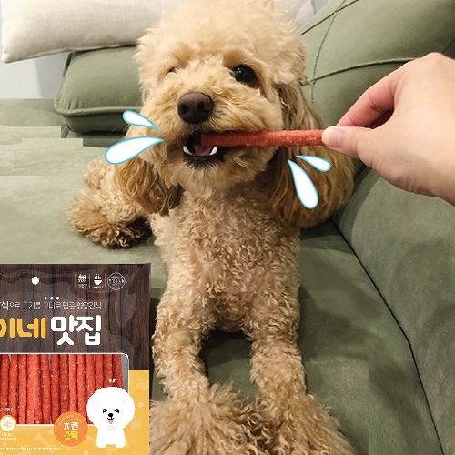 강아지간식 닭고기육포 치킨스틱 대용량간식 댕이네