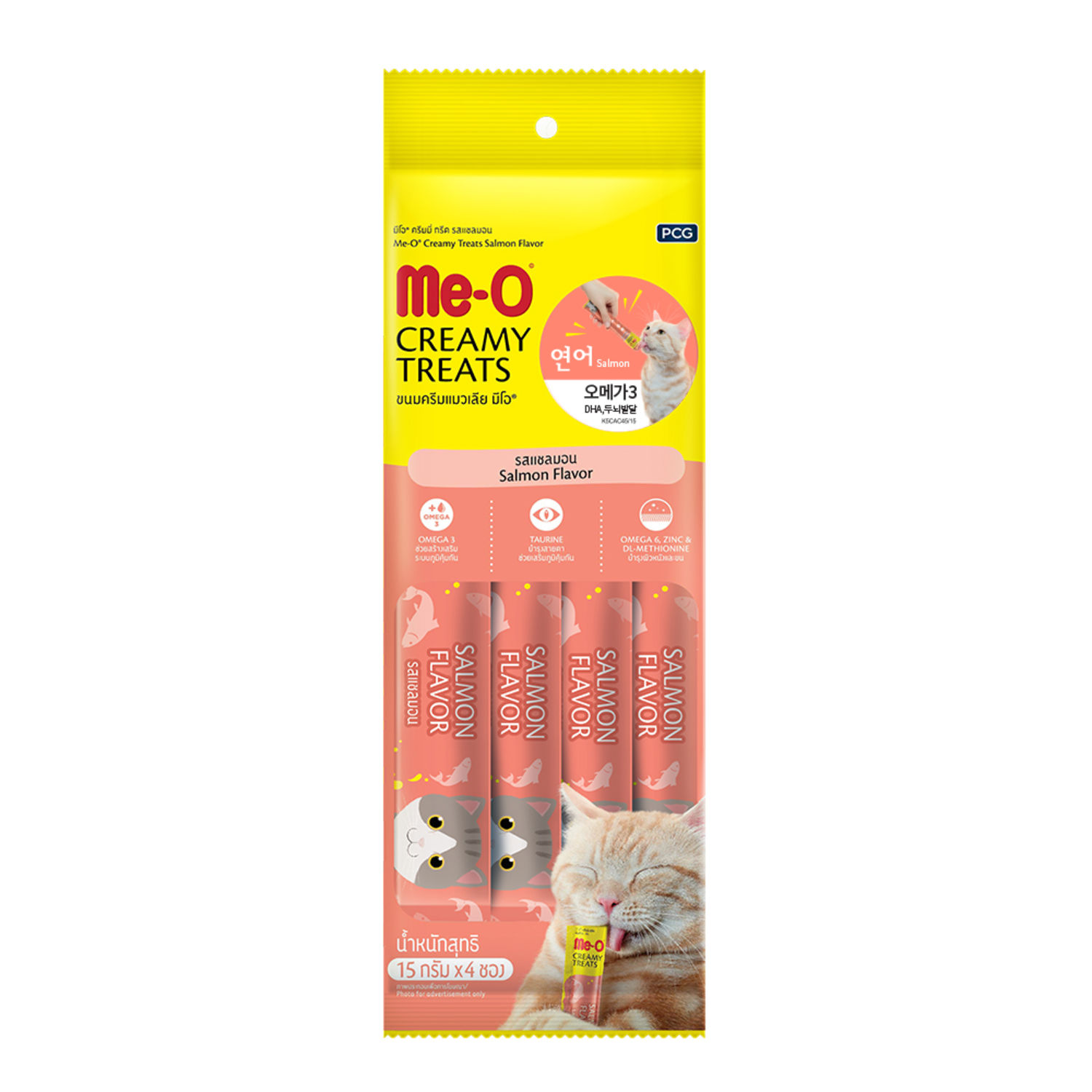 미오 크리미 고양이 츄르 간식 연어, 15g, 4개 : 3651