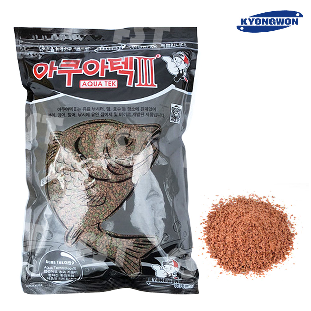 경원 아쿠아텍 3 민물 붕어 떡밥 아쿠아 새우 블루 김밥 찐버거 포테이토 딸기 글루텐 - 상품 이미지
