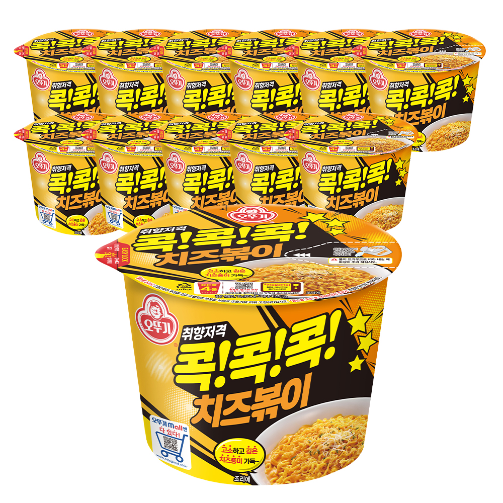 오뚜기 콕콕콕 치즈볶이 큰컵라면 95g, 12개