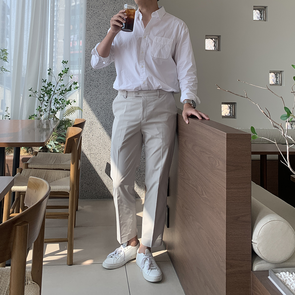 LAINE슬랙스 남자슬랙스 구김없는바지 치노팬츠 - 상세 이미지 2