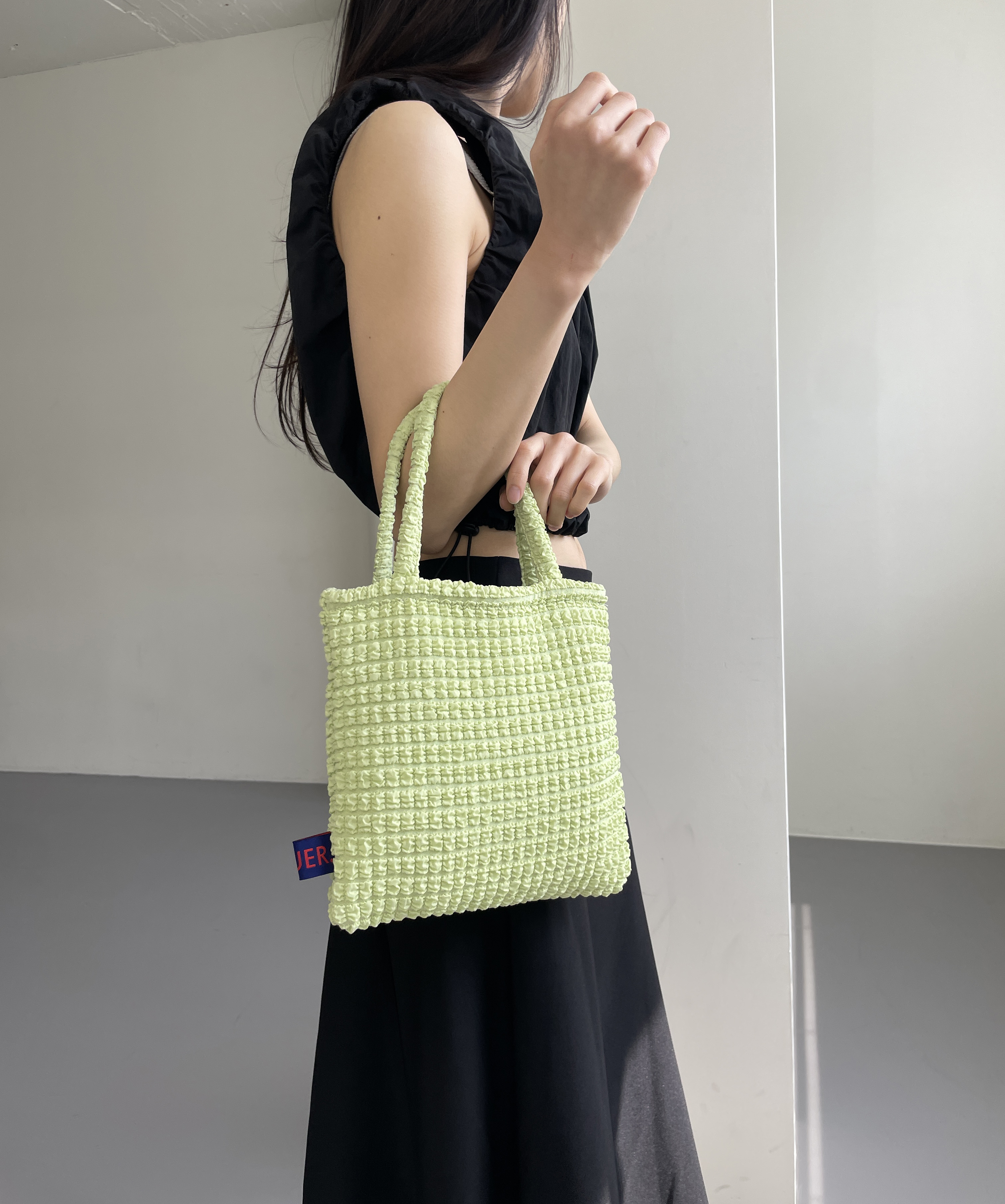 JOUER.쥬에  패딩 미니백_  엠보 민트