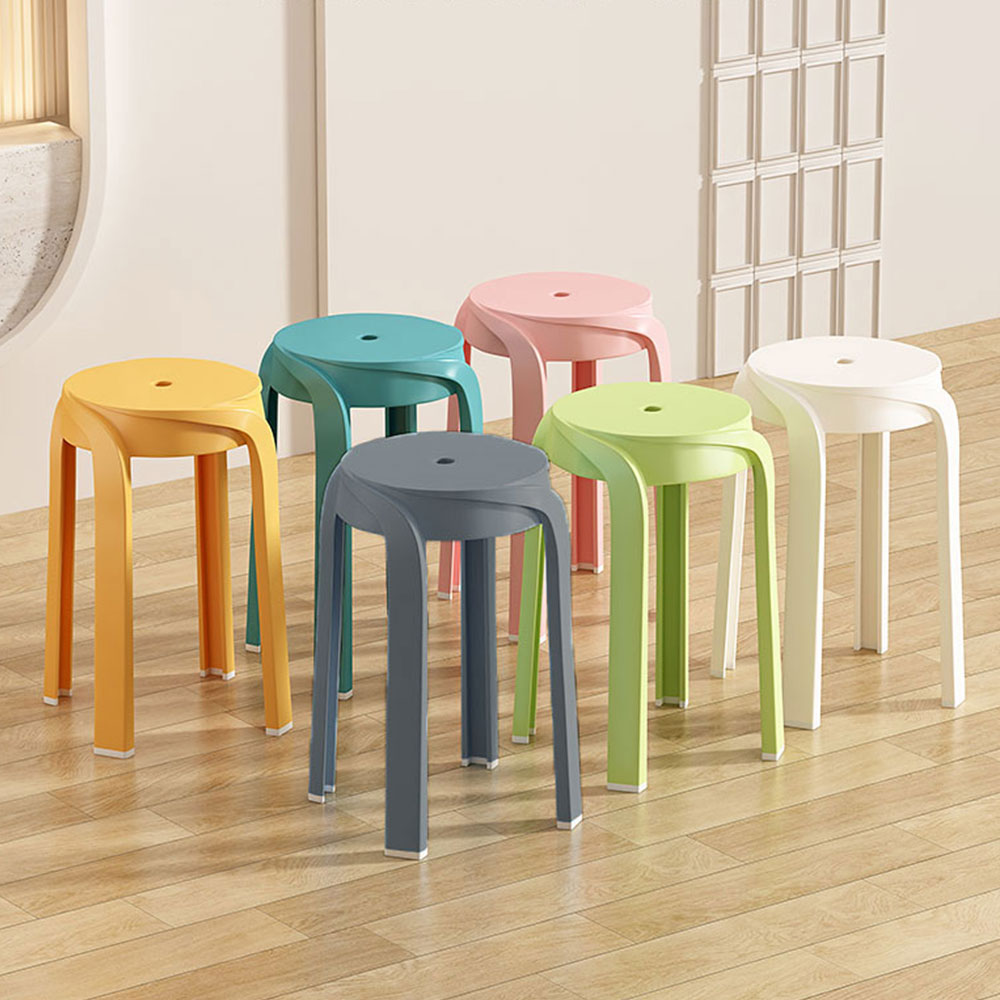 적층형 디자인 보조의자 원형 스툴 의자 미니 작업 화장대 미용 의자