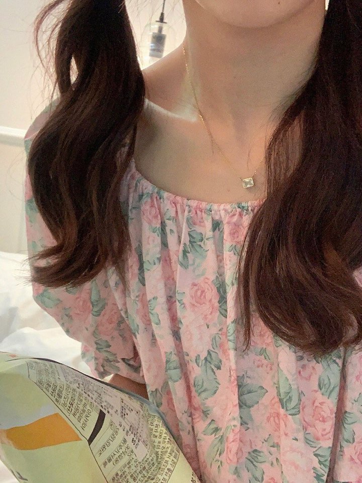 (어반플라워잠옷세트) 반팔긴바지파자마세트 여름홈웨어 프릴파자마 빅사이즈 린넨 상세 이미지 10