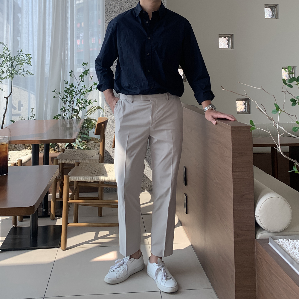 LAINE슬랙스 남자슬랙스 구김없는바지 치노팬츠 - 상세 이미지 3