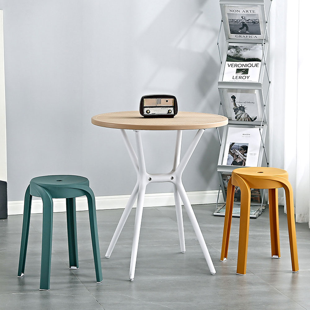 적층형 디자인 보조의자 원형 스툴 의자 미니 작업 화장대 미용 의자