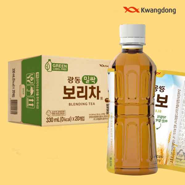 광동 밀싹보리차 무라벨 330ml x 20개 - 상품 이미지