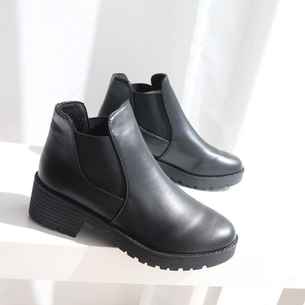 여름용부츠 굽낮은 숏레인부츠 여름앵글부츠 - 상품 이미지