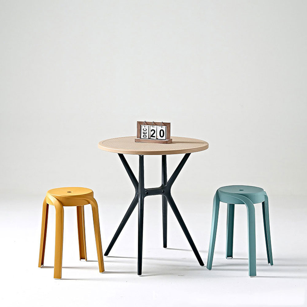 적층형 디자인 보조의자 원형 스툴 의자 미니 작업 화장대 미용 의자