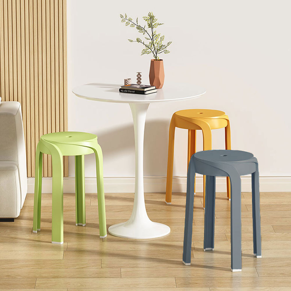 적층형 디자인 보조의자 원형 스툴 의자 미니 작업 화장대 미용 의자