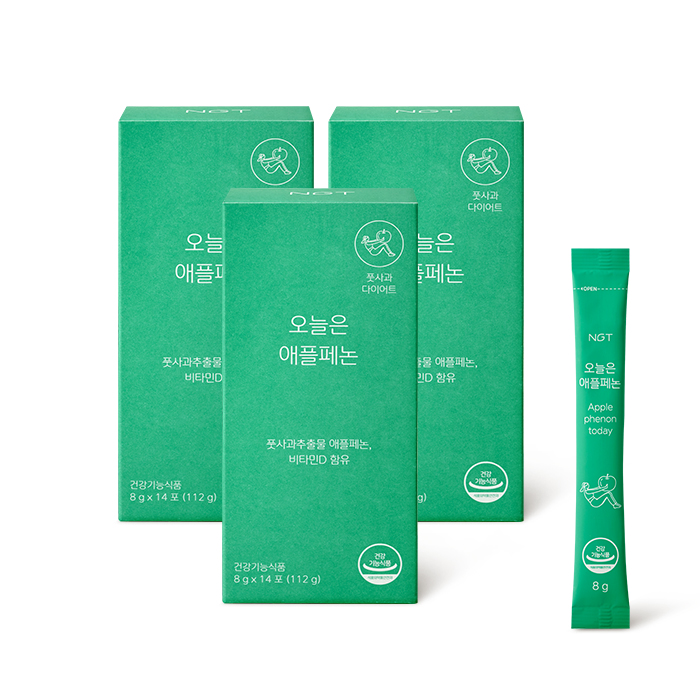 NGT 네츄럴굿띵스 오늘은 애플페논 풋사과 단기 다이어트 체지방감소 14포, 3개 제품 이미지