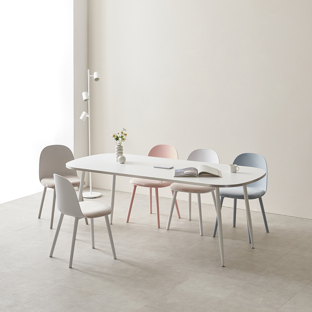 더플랜비 타원형 식탁 테이블 대형 카페