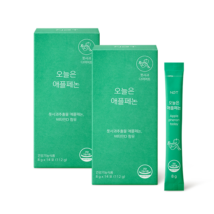 NGT 네츄럴굿띵스 오늘은 애플페논 풋사과 단기 다이어트 체지방감소 14포, 2개 - 상품 이미지