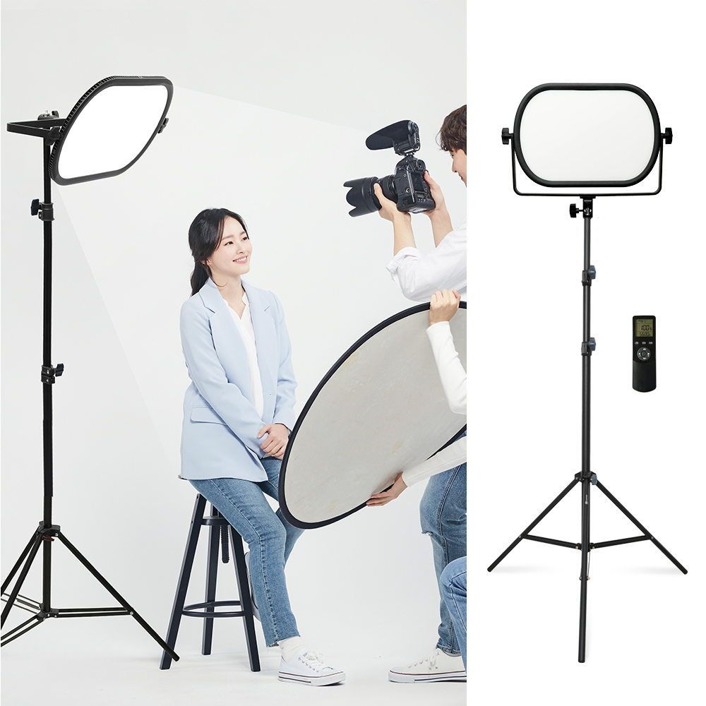 개인 방송 장비 뷰티 유튜버 여캠 릴스 조명 지속광 삼각대 비디오라이트 세트 - 상품 이미지