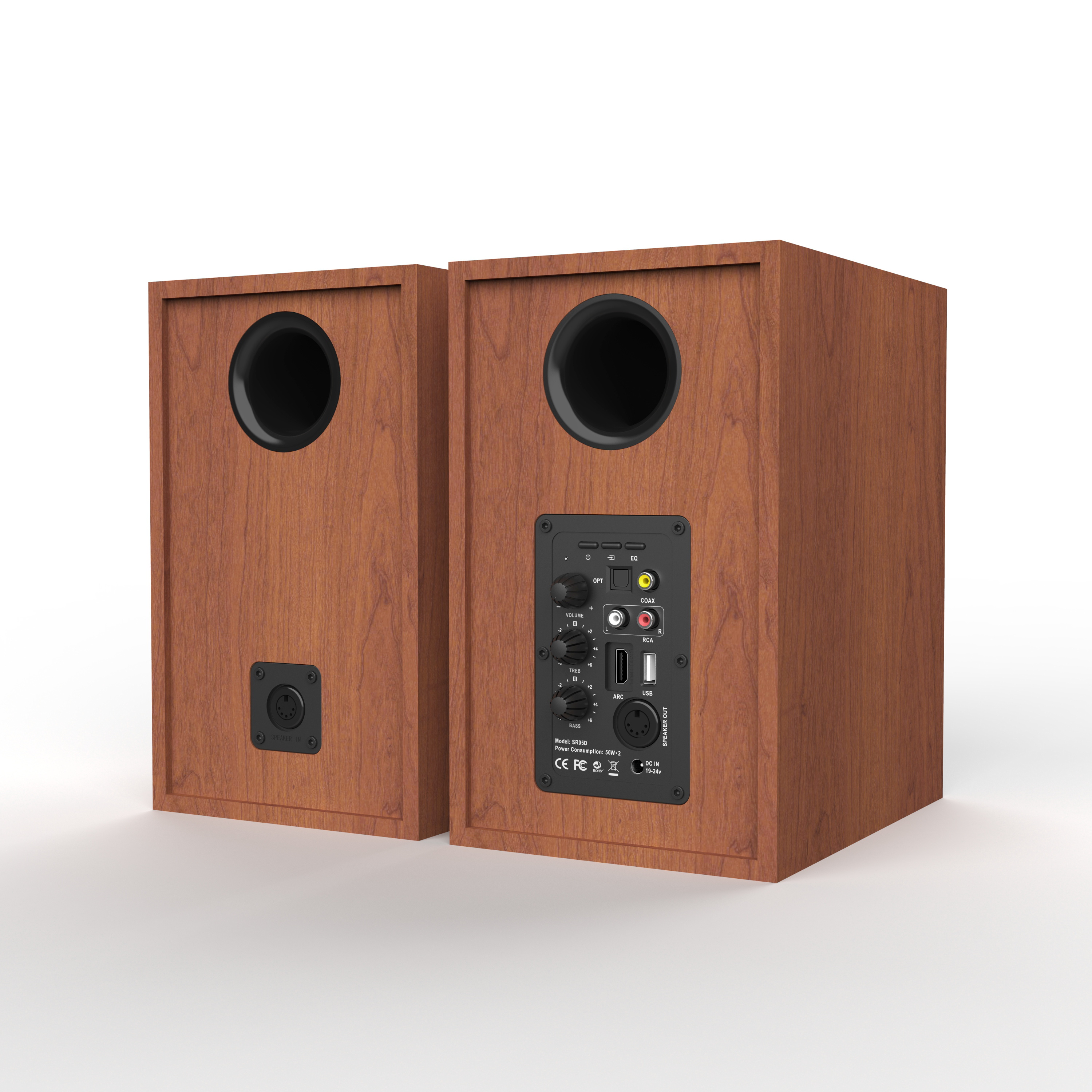 iStreams 액티브 북셀프 스피커_모델명 SR05D, 다양한 연결단자 제공(블루투스 5.0, HDMI ARC, Optical, RCA, USB), 리모컨 제공 - 상세 이미지 4